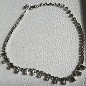 Albert Weiss Silver Necklace with Clear Accents